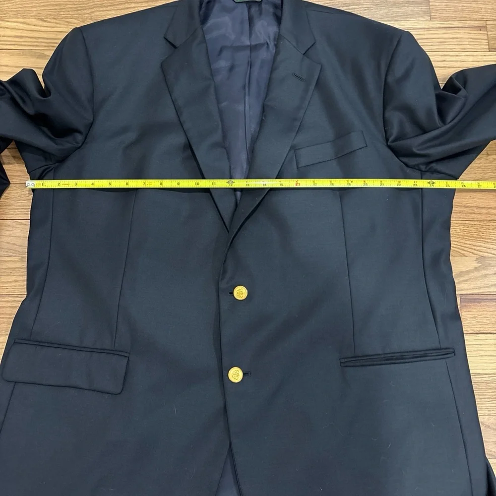 Classic Men's Black Blazer with Gold Buttons